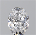 Natural Diamond 0.55 Carats, Oval with  Cut, D Color, VS1 Clarity and Certified by GIA
