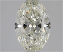 Natural Diamond 1.50 Carats, Oval with  Cut, K Color, SI2 Clarity and Certified by GIA