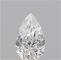 Natural Diamond 0.50 Carats, Pear with  Cut, D Color, VVS2 Clarity and Certified by GIA