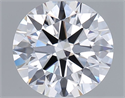 Lab Grown Diamond 1.04 Carats, Round with Ideal Cut, D Color, VVS2 Clarity and Certified by IGI