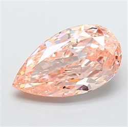 Picture of Lab Grown Diamond 3.06 Carats, Pear with  Cut, Fancy Intense Pink Color, VVS2 Clarity and Certified by IGI