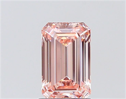 Picture of Lab Grown Diamond 1.56 Carats, Emerald with  Cut, Fancy Intense Pink Color, VS1 Clarity and Certified by IGI