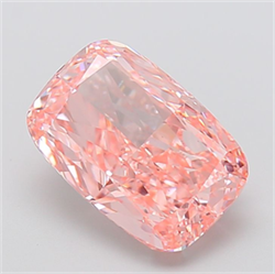 Picture of Lab Grown Diamond 5.05 Carats, CUSHION MODIFIED with  Cut, Fancy Vivid Pink Color, VVS2 Clarity and Certified by IGI