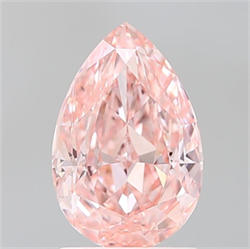 Picture of Lab Grown Diamond 1.54 Carats, Pear with  Cut, Fancy Vivid Pink Color, VS1 Clarity and Certified by IGI
