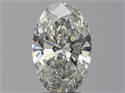 Natural Diamond 3.01 Carats, Oval with  Cut, H Color, SI2 Clarity and Certified by HRD