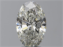 Natural Diamond 3.01 Carats, Oval with  Cut, H Color, SI2 Clarity and Certified by HRD