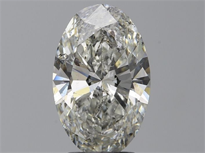 Picture of Natural Diamond 3.01 Carats, Oval with  Cut, H Color, SI2 Clarity and Certified by HRD