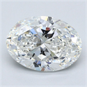 Natural Diamond 3.01 Carats, Oval with  Cut, G Color, VS2 Clarity and Certified by GIA