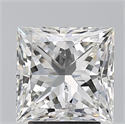 Natural Diamond 3.21 Carats, Princess with  Cut, H Color, SI1 Clarity and Certified by GIA