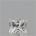 Diamante Natural 0.50 quilates, Princesa , Color E, claridad VS2 y certificado GIA