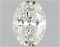 Natural Diamond 0.51 Carats, Oval with  Cut, J Color, SI2 Clarity and Certified by GIA