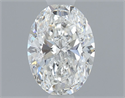 Natural Diamond 0.50 Carats, Oval with  Cut, F Color, SI2 Clarity and Certified by GIA
