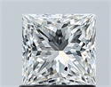 Natural Diamond 1.05 Carats, Princess with  Cut, G Color, VVS1 Clarity and Certified by GIA