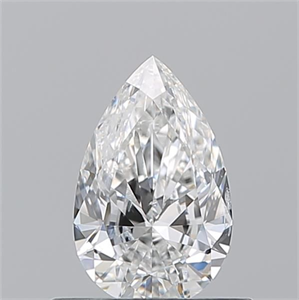 Picture of Natural Diamond 0.51 Carats, Pear with  Cut, F Color, SI2 Clarity and Certified by GIA