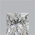 Natural Diamond 0.70 Carats, Princess with  Cut, F Color, VS2 Clarity and Certified by GIA