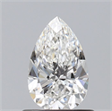 Natural Diamond 0.61 Carats, Pear with  Cut, E Color, VS2 Clarity and Certified by GIA