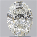 Natural Diamond 1.80 Carats, Oval with  Cut, I Color, VS1 Clarity and Certified by GIA