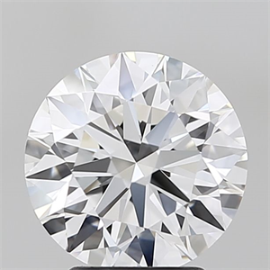 Picture of Lab Grown Diamond 2.83 Carats, Round with Ideal Cut, D Color, IF Clarity and Certified by IGI