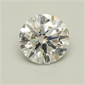 Natural Diamond 1.01 Carats, Round with Excellent Cut, G Color, I1 Clarity and Certified by GIA