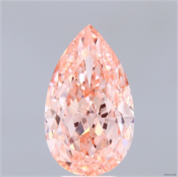 Picture of Lab Grown Diamond 7.09 Carats, Pear with  Cut, Fancy Vivid Pink Color, VS1 Clarity and Certified by IGI