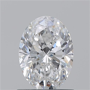 Picture of Natural Diamond 0.91 Carats, Oval with  Cut, D Color, SI2 Clarity and Certified by GIA