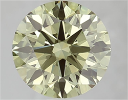 Picture of Lab Grown Diamond 3.01 Carats, Round with Ideal Cut, Fancy Vivid Green Color, VS1 Clarity and Certified by IGI