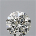 Natural Diamond 0.55 Carats, Round with Excellent Cut, H Color, VVS2 Clarity and Certified by IGI