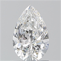 Natural Diamond 1.20 Carats, Pear with  Cut, D Color, VVS2 Clarity and Certified by GIA