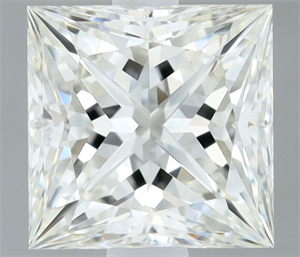 Picture of Natural Diamond 0.50 Carats, Princess with  Cut, H Color, IF Clarity and Certified by IGI