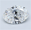 Natural Diamond 2.41 Carats, Oval with  Cut, D Color, VS2 Clarity and Certified by GIA