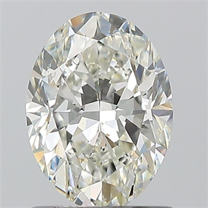 Picture of Natural Diamond 1.00 Carats, Oval with  Cut, I Color, SI1 Clarity and Certified by GIA