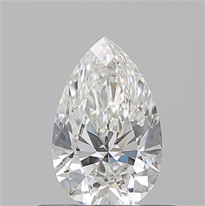 Picture of Natural Diamond 0.52 Carats, Pear with  Cut, H Color, VVS1 Clarity and Certified by GIA