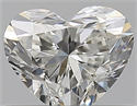Natural Diamond 0.41 Carats, Heart with  Cut, H Color, VVS1 Clarity and Certified by GIA