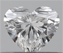 Natural Diamond 0.33 Carats, Heart with  Cut, E Color, IF Clarity and Certified by GIA