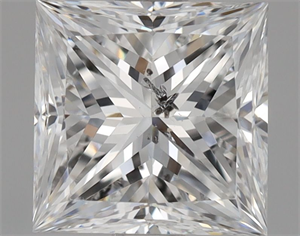 Picture of Natural Diamond 1.02 Carats, Princess with  Cut, E Color, SI2 Clarity and Certified by HRD