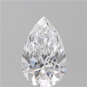 Picture of Natural Diamond 4.08 Carats, Pear with  Cut, D Color, VS2 Clarity and Certified by GIA