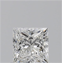 Natural Diamond 0.71 Carats, Princess with  Cut, F Color, VVS1 Clarity and Certified by GIA