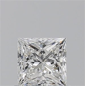Picture of Natural Diamond 0.71 Carats, Princess with  Cut, F Color, VVS1 Clarity and Certified by GIA