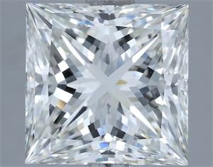 Picture of Natural Diamond 4.07 Carats, Princess with  Cut, H Color, IF Clarity and Certified by IGI