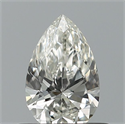 Natural Diamond 0.43 Carats, Pear with  Cut, H Color, IF Clarity and Certified by IGI