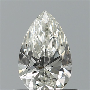 Picture of Natural Diamond 0.43 Carats, Pear with  Cut, H Color, IF Clarity and Certified by IGI