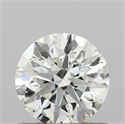 Natural Diamond 0.61 Carats, Round with Excellent Cut, G Color, I1 Clarity and Certified by IGI
