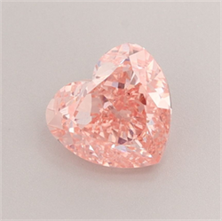 Picture of Lab Grown Diamond 1.56 Carats, Heart with  Cut, Fancy Vivid Pink Color, VS1 Clarity and Certified by IGI