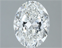 Natural Diamond 1.49 Carats, Oval with  Cut, G Color, SI1 Clarity and Certified by GIA