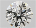 Natural Diamond 0.90 Carats, Round with Excellent Cut, F Color, SI1 Clarity and Certified by IGI