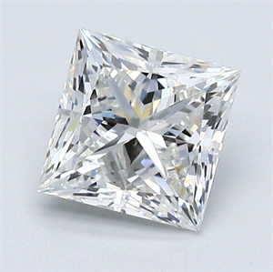 Picture of Natural Diamond 1.51 Carats, Princess with  Cut, H Color, VS1 Clarity and Certified by GIA