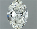 Natural Diamond 1.30 Carats, Oval with  Cut, H Color, VVS2 Clarity and Certified by IGI