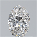 Natural Diamond 0.53 Carats, Oval with  Cut, F Color, VVS1 Clarity and Certified by GIA