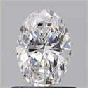 Natural Diamond 0.70 Carats, Oval with  Cut, D Color, VS2 Clarity and Certified by GIA