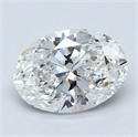 Diamante Natural 1.70 quilates, Ovalado , Color H, claridad VVS2 y certificado GIA